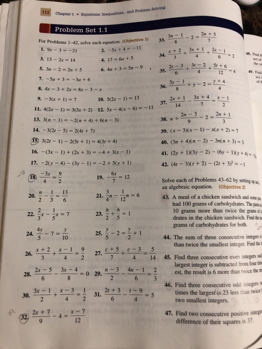 Solved 12 Chapter 1 Equations, Inequalities, and Problem | Chegg.com