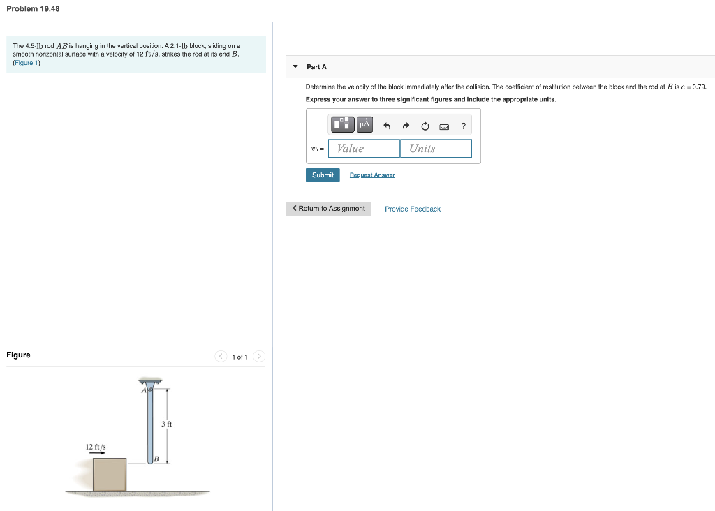 Solved Problem 19.48 The 4.5-lb Rod AB Is Hanging In The | Chegg.com ...