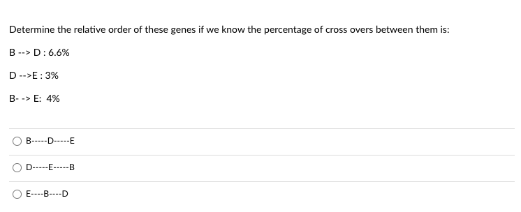 Solved Determine the relative order of these genes if we | Chegg.com