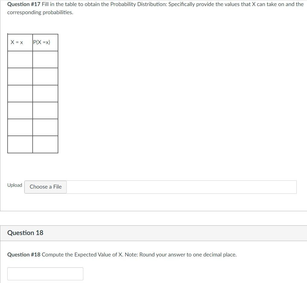 Solved Question 9 1 pts Part II. Probability Consider the | Chegg.com