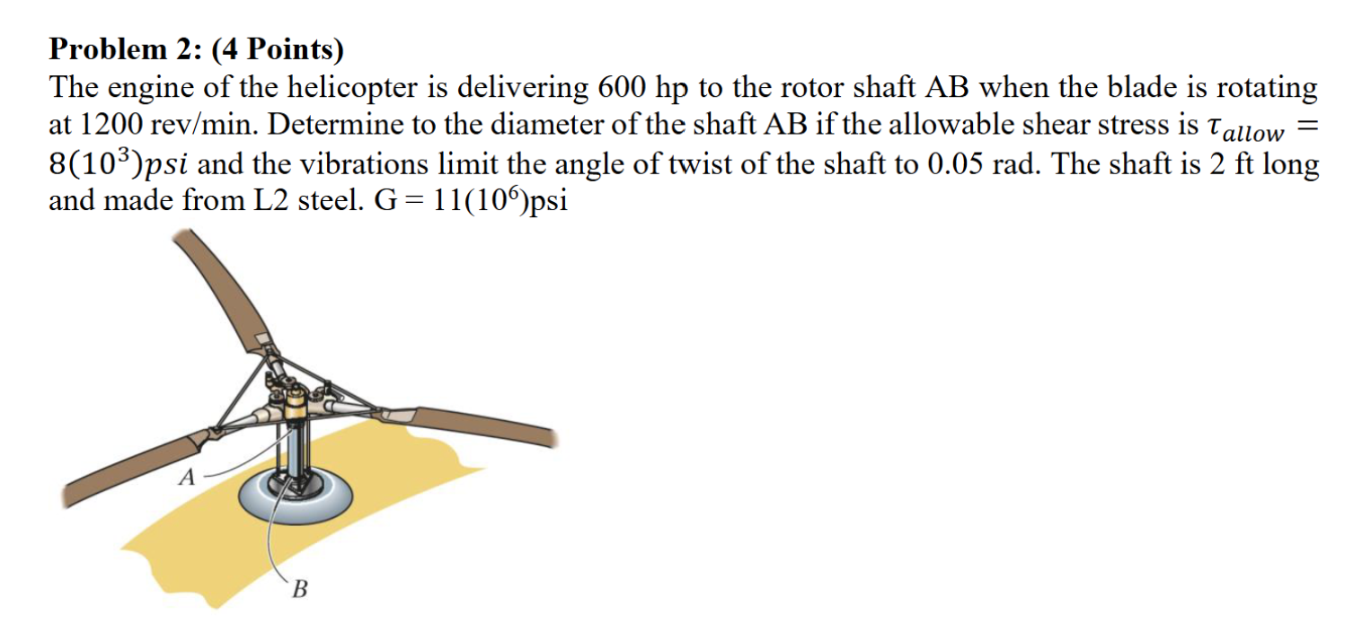 Solved The engine of ﻿the helicopter is ﻿delivering | Chegg.com