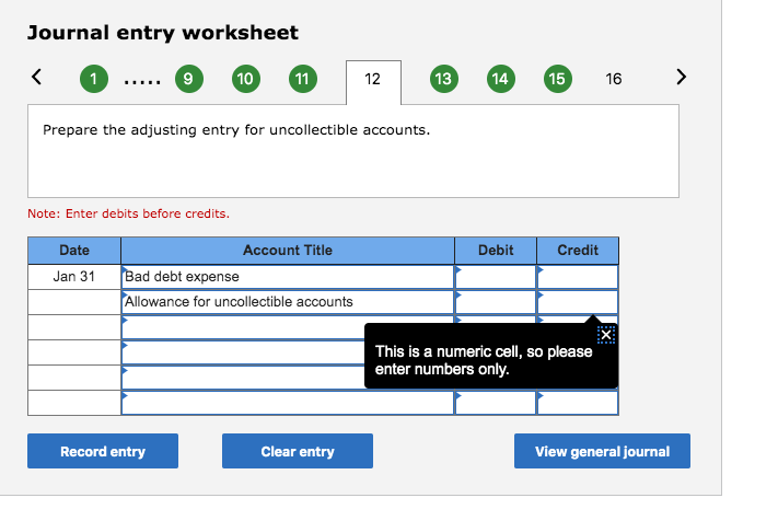 Solved Journal entry worksheet &lt; 0 .. 10 11 12 13 14 15 | Chegg.com