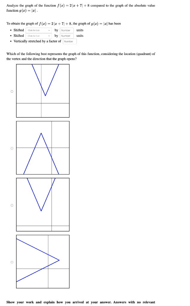 Solved Analyze the graph of the function f() = 2 2 + 7 + 8 | Chegg.com
