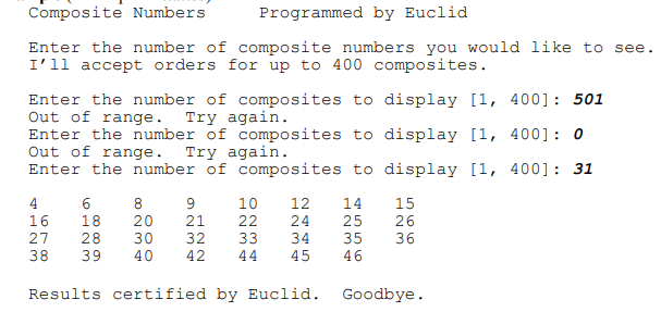 Solved Write a program to calculate composite numbers. | Chegg.com