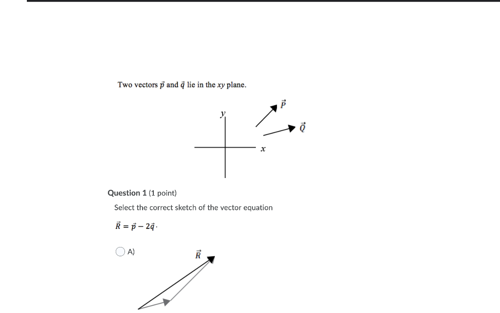 Solved Two vectors and a lie in the xy plane. Question 1 (1 | Chegg.com