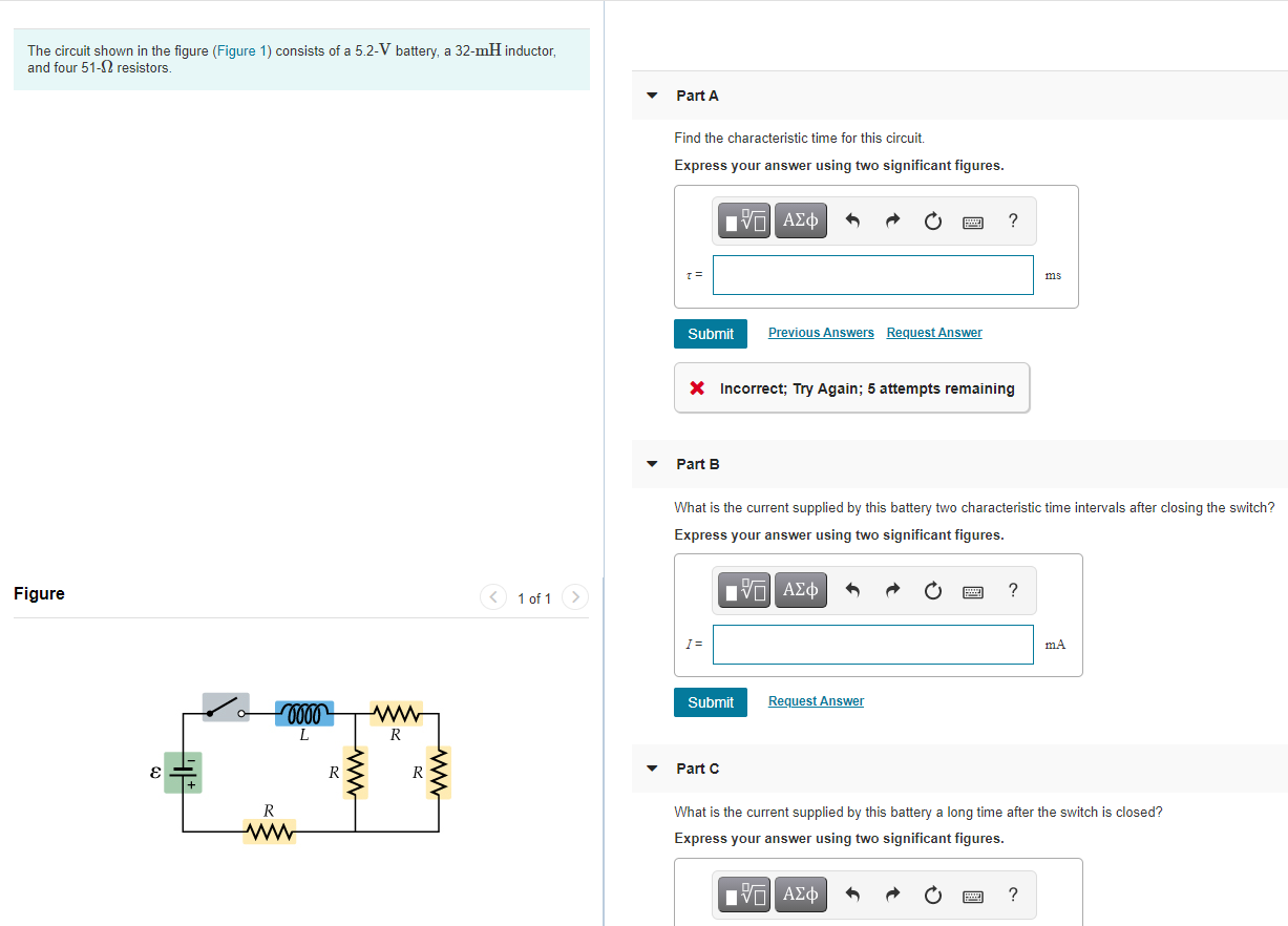 Solved The circuit shown in the figure (Figure 1) consists | Chegg.com