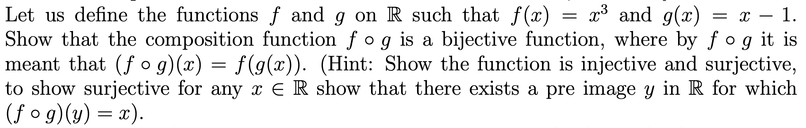 Solved Let Us Define The Functions F And G On R Such That