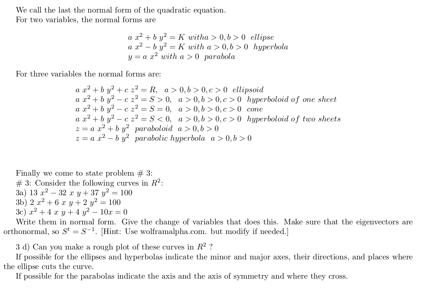 Application To Real Quadratic Equations In N Vari Chegg Com