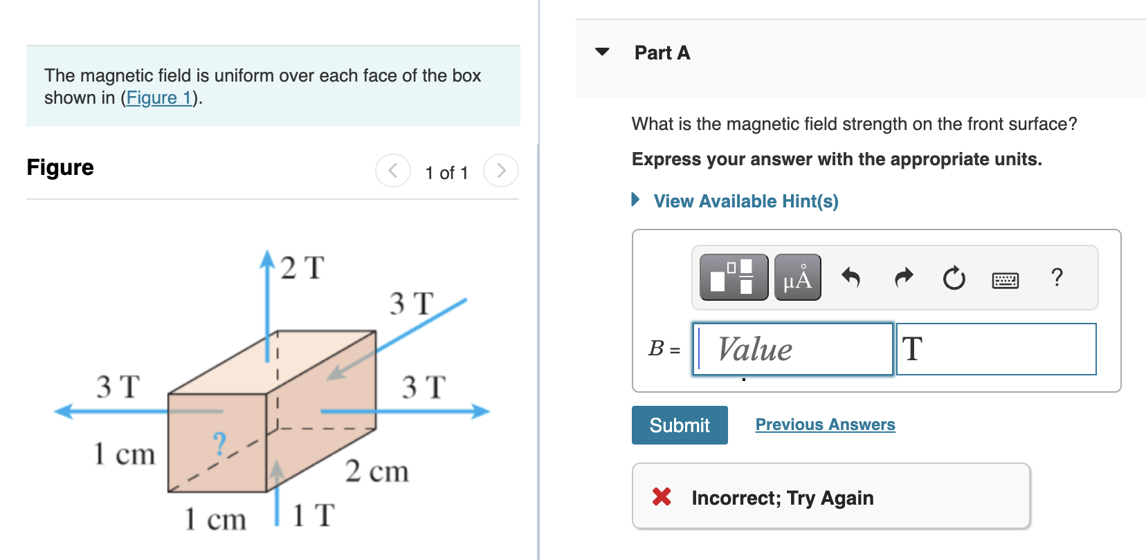 Solved The magnetic field is uniform over each face of the | Chegg.com