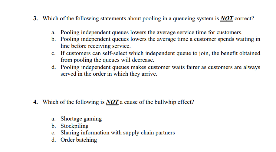 Solved 3. Which of the following statements about pooling in | Chegg.com