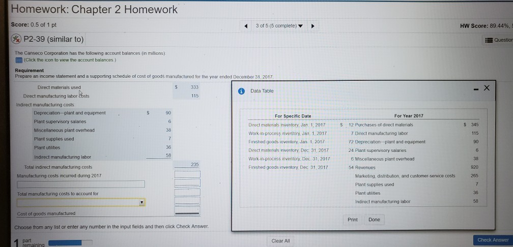 Solved Homework: Chapter 2 Homework Score: 0.5 of 1 pt 3of 5 | Chegg.com