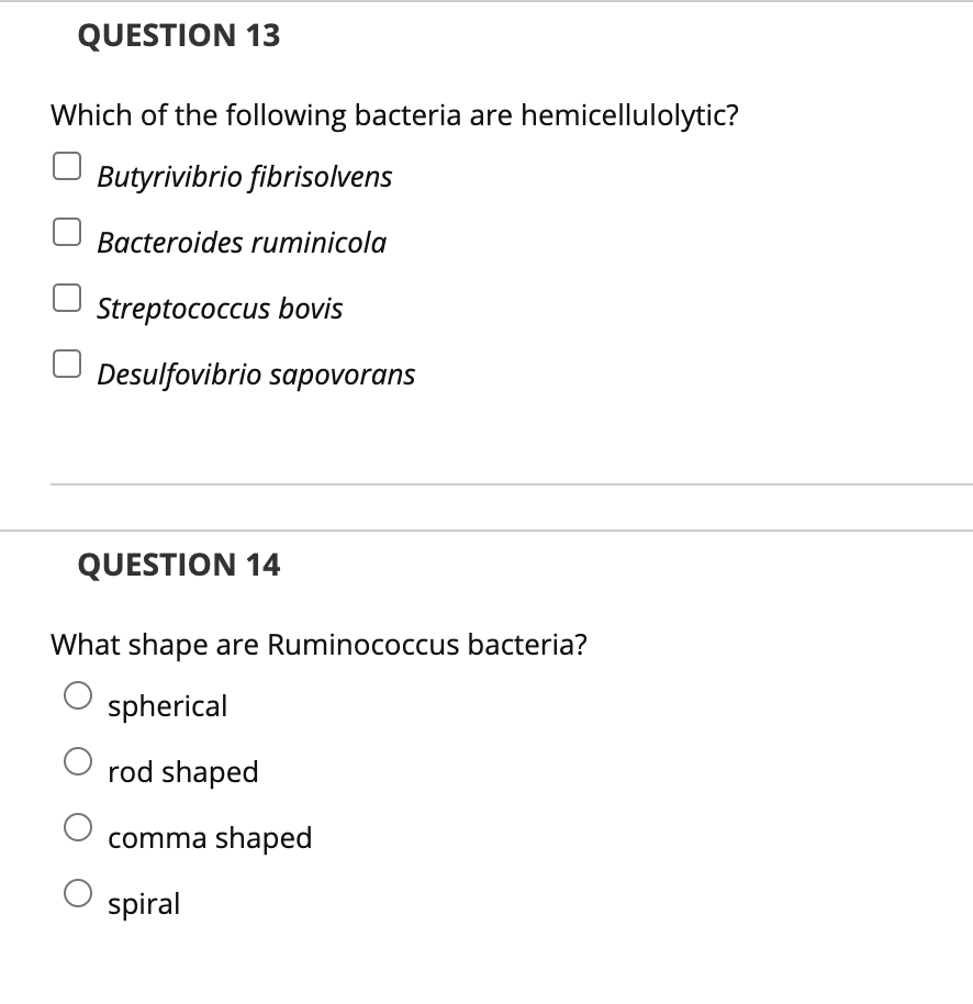 Solved QUESTION 13 Which of the following bacteria are | Chegg.com