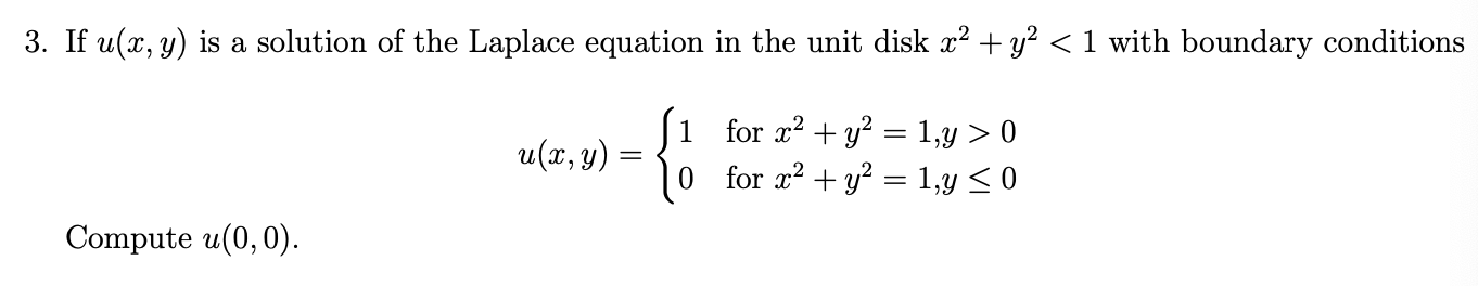 Solved 3. If u(x,y) is a solution of the Laplace equation in | Chegg.com