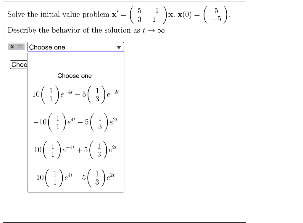 Solved Solve The Initial Value Problem X 5 3 7 x X 0 Chegg