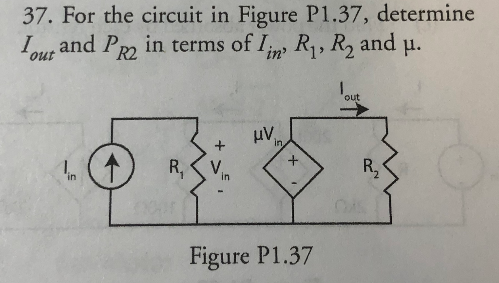Solved 37. For the circuit in Figure P1.37, determine Tour | Chegg.com