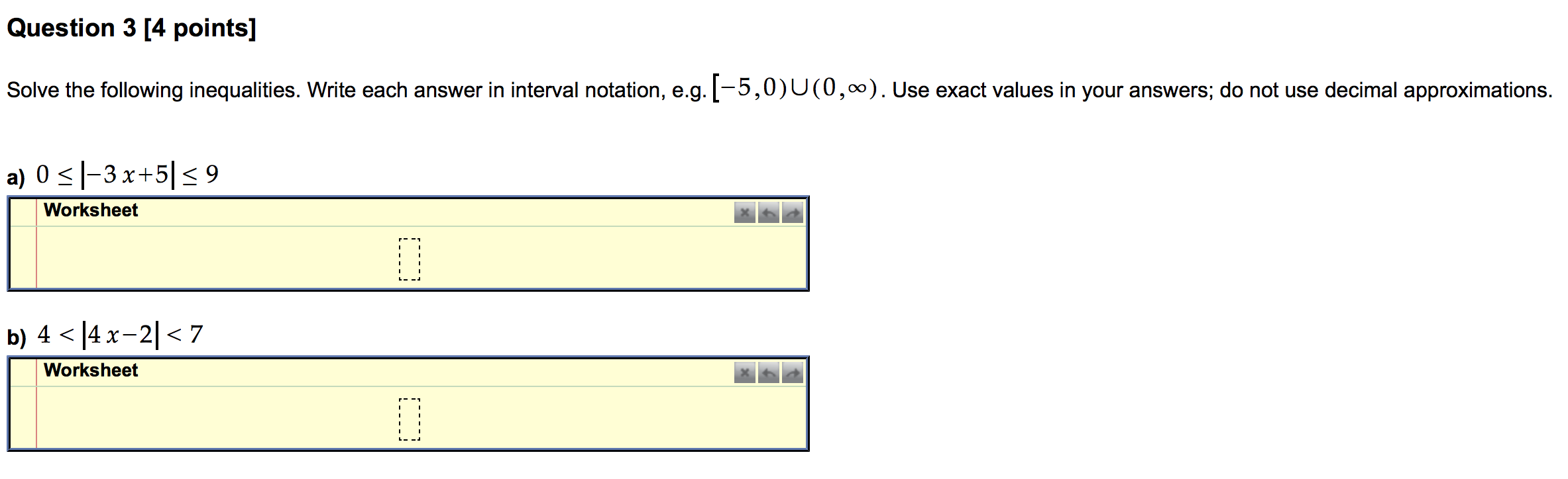 Solved Question 21 [21 points] Solve the following  Chegg.com With Regard To Interval Notation Worksheet With Answers