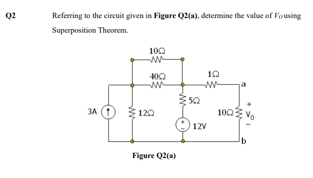 Solved Q2 Referring To The Circuit Given In Figure Q2(a), | Chegg.com