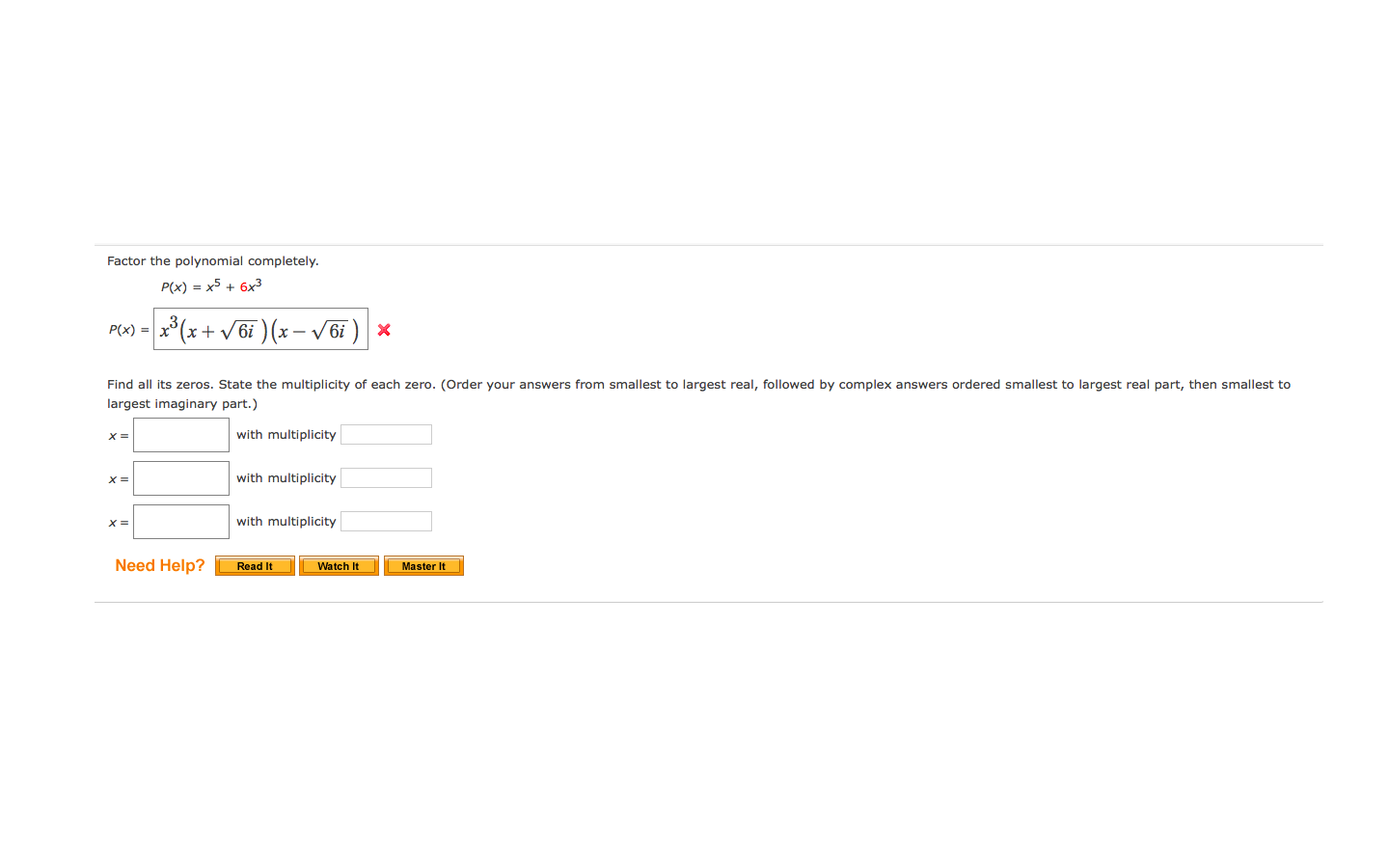 solved-factor-the-polynomial-completely-p-x-x5-6x3-chegg