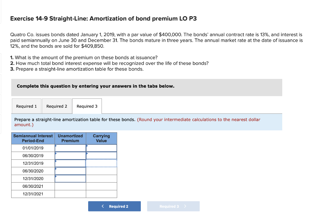 Solved Exercise 149 StraightLine Amortization of bond