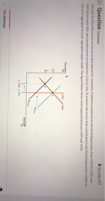 Solved 02 Question (2 points) Q See page 441 Although the | Chegg.com