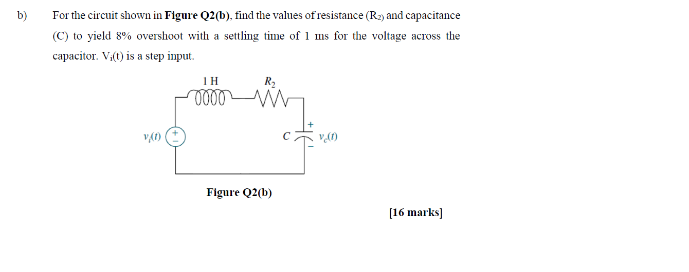 Solved For The Circuit Shown In Figure Q2(b), Find The | Chegg.com