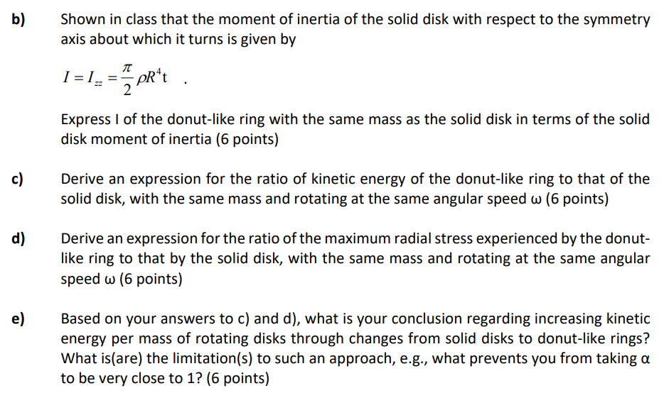 Solved Consider the two disks shown above, made with the | Chegg.com