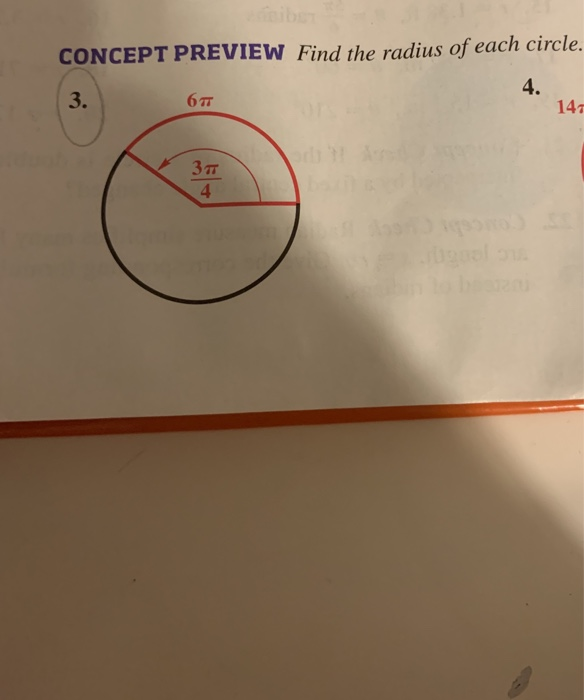 Solved CONCEPT PREVIEW Find the radius of each circle. 4. 3. | Chegg.com
