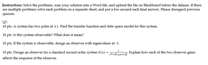 Solved Instructions: Solve the problems, scan your solution | Chegg.com