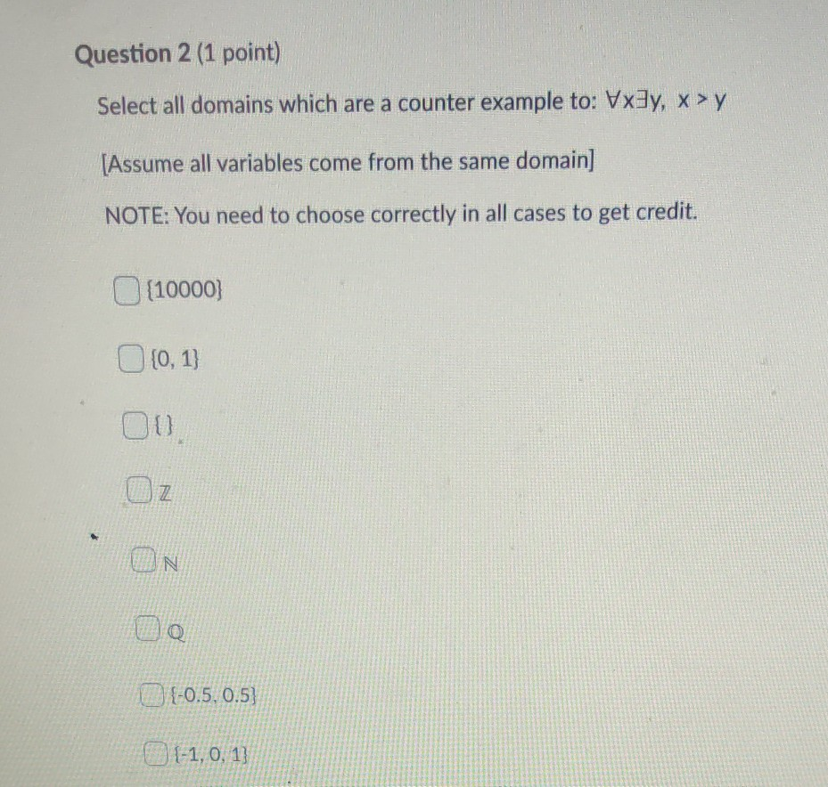 Solved Question 2 1 Point Select All Domains Which Are A Chegg Solved Question 2 1 Point Select All Domains Which Are A Chegg