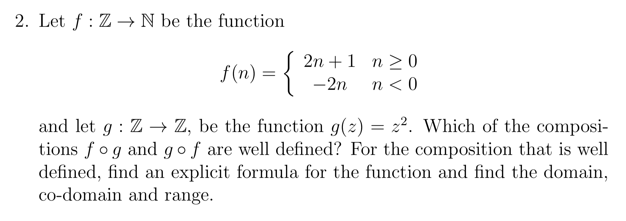 Solved 1 Find The Range Of Each Of The Following Functio Chegg Com