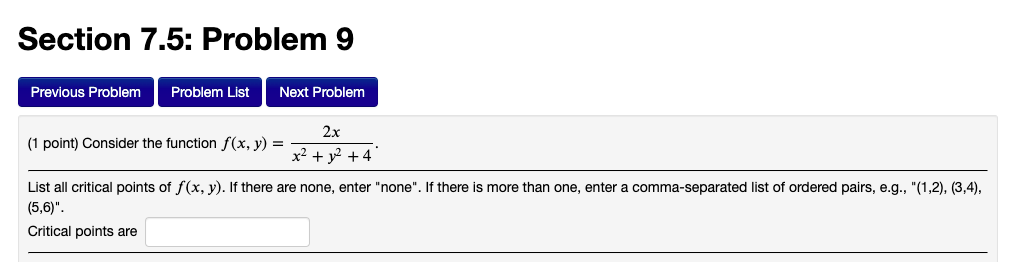 Solved Section 7.5: Problem 9 Previous Problem Problem List | Chegg.com