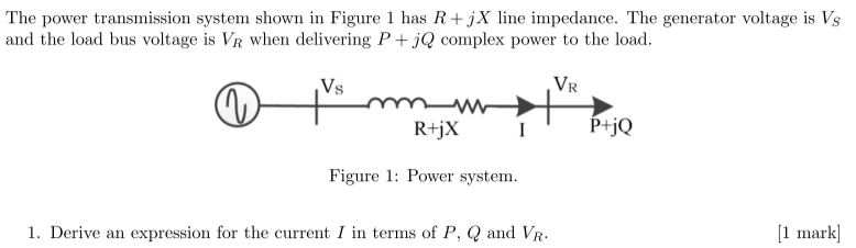 Solved The power transmission system shown in Figure 1 has | Chegg.com