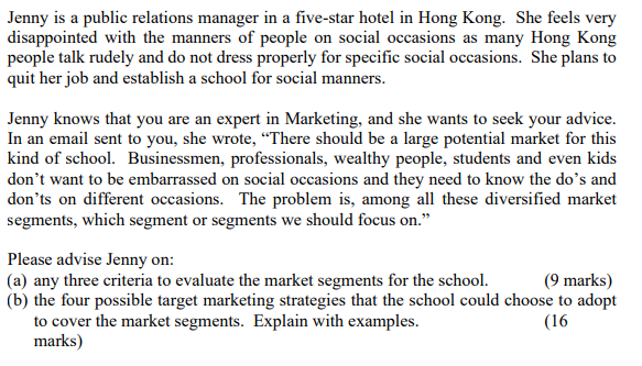 Hotel Target Market Segmentation - Hospitality Career Academy