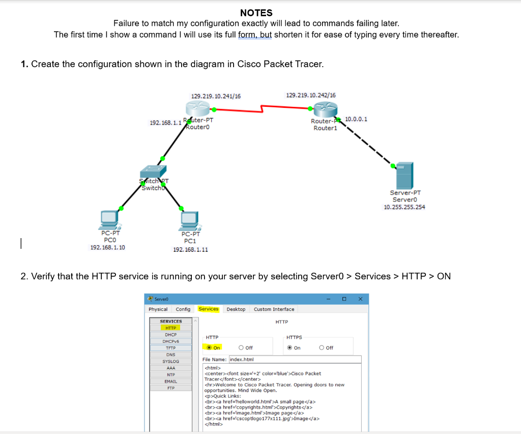 Solved Attempt to ping the server from a PC0 or PC1. What | Chegg.com