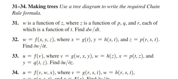 Solved 31 34 Making Trees Use A Tree Diagram To Write Th Chegg Com