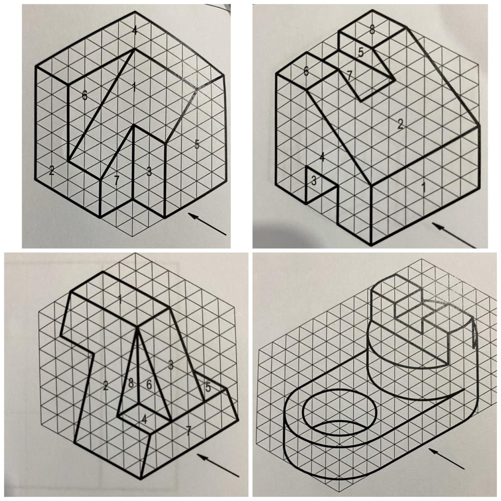 Solved Draw the three orthographic views ,showing the | Chegg.com