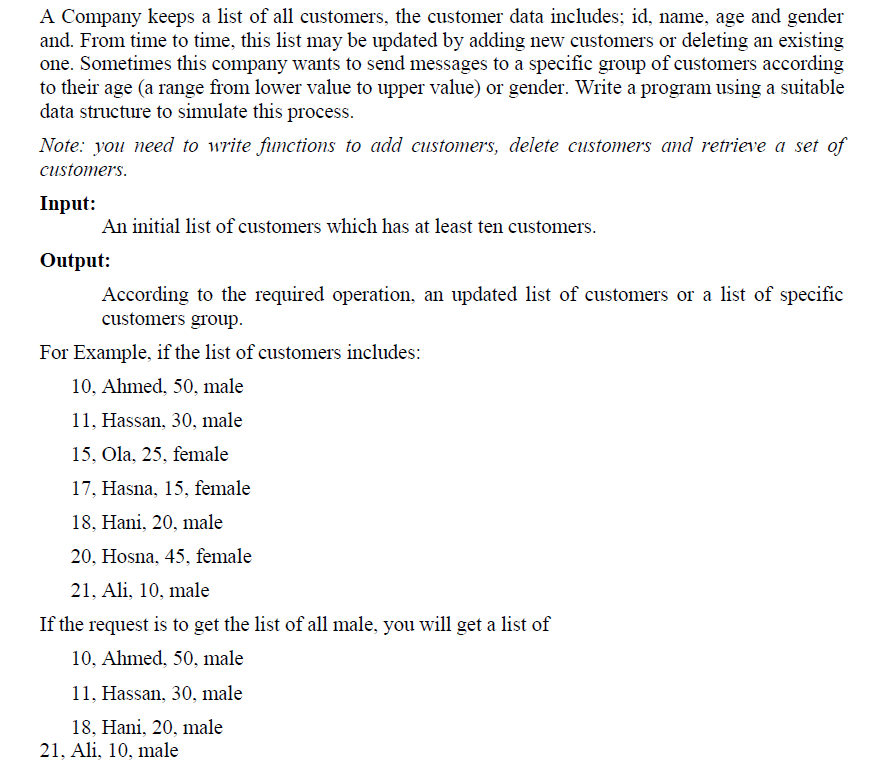 Solved I want the Algorithm /Pseudocode for this program | Chegg.com
