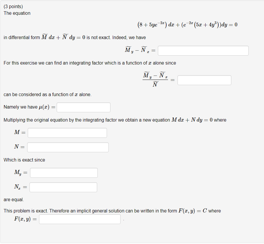 Solved 3 points in this problem we consider an equation in chegg