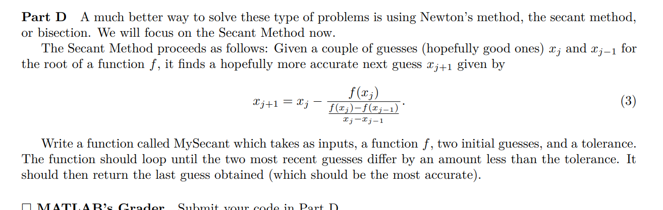 Solved Part D A much better way to solve these type of | Chegg.com