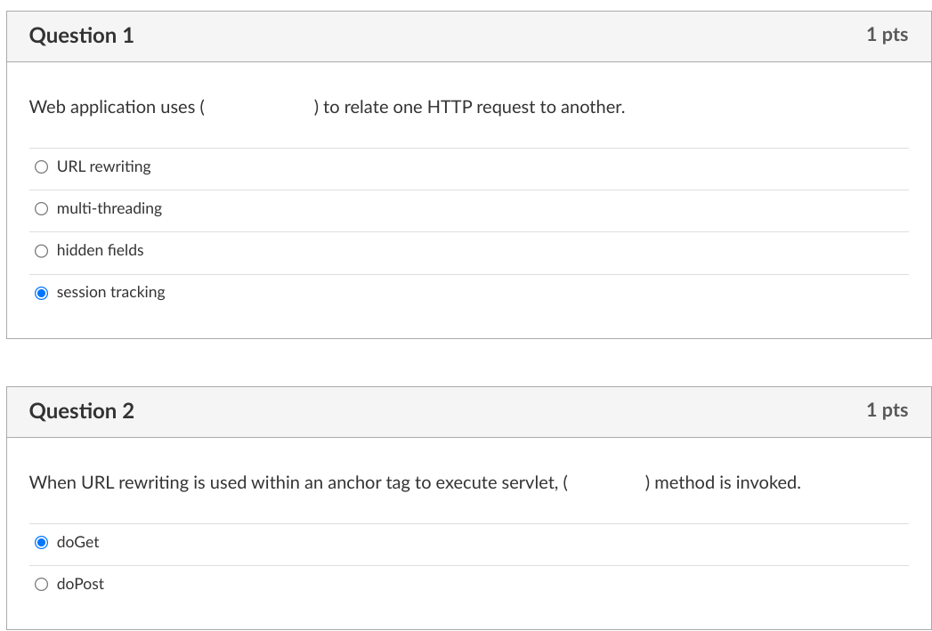 Solved Web application uses ( ) to relate one HTTP request | Chegg.com