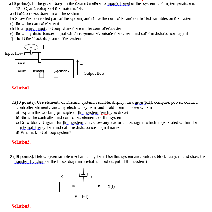 Solved 1.(10 points). In the given diagram the desired | Chegg.com