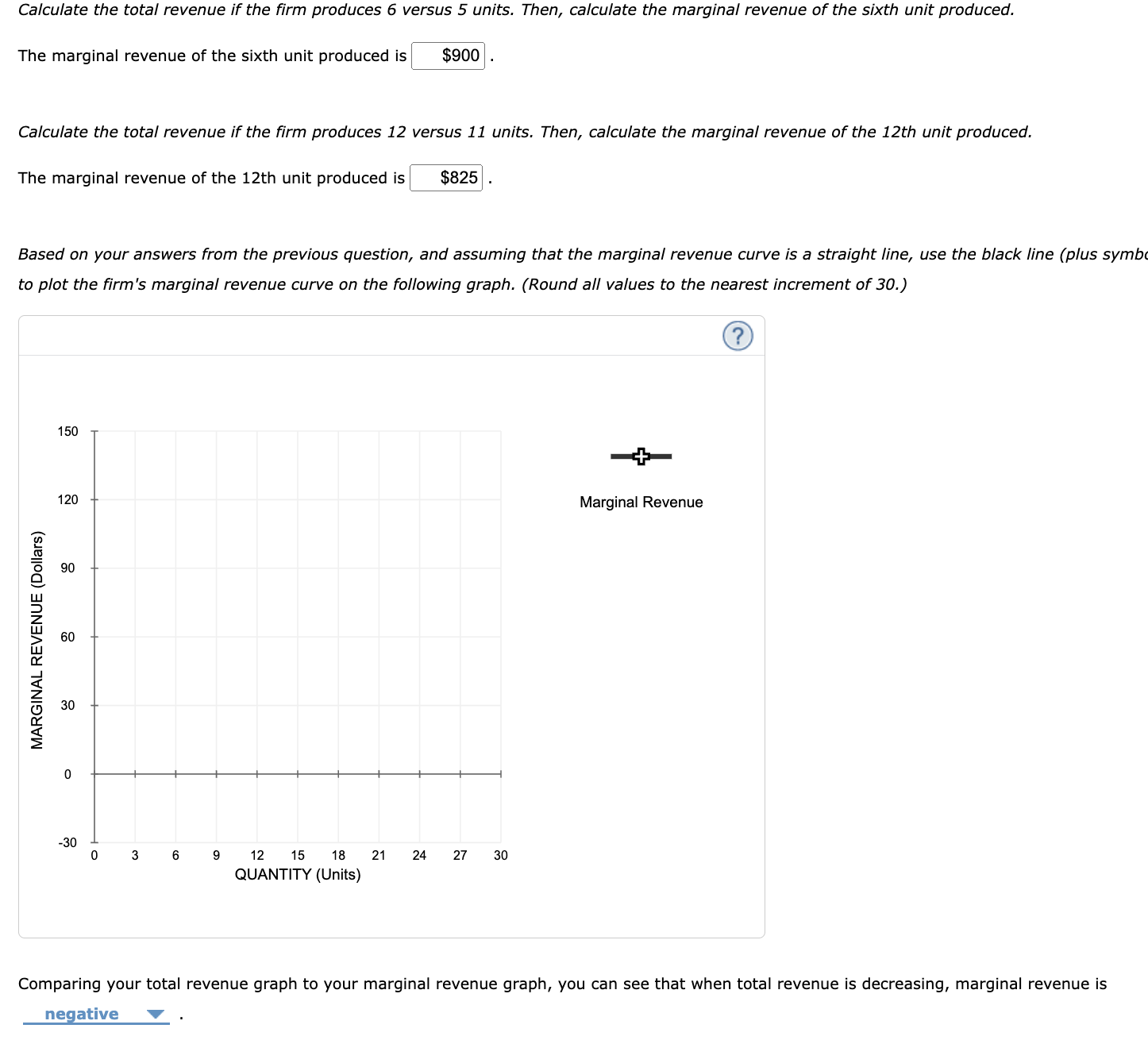 Solved Calculate the total revenue if the firm produces 6 | Chegg.com