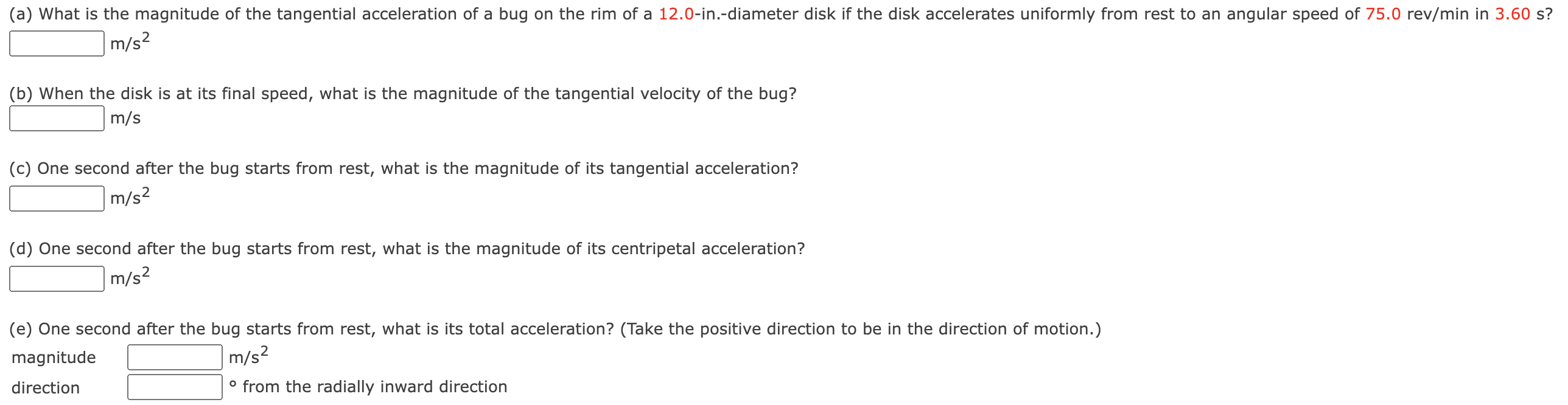 Solved m/s2 (b) When the disk is at its final speed, what is | Chegg.com