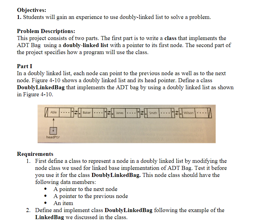 Solved Problem Descriptions: This Project Consists Of Two | Chegg.com