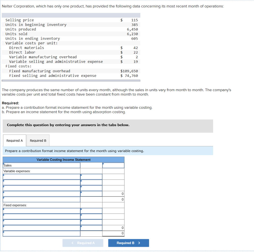 solved-nelter-corporation-which-has-only-one-product-has-chegg