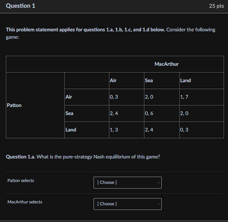 Solved Question 1 25 pts This problem statement applies for | Chegg.com