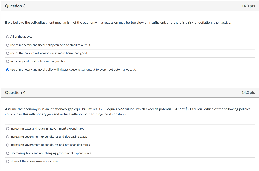 Solved If we believe the selfadjustment mechanism of the