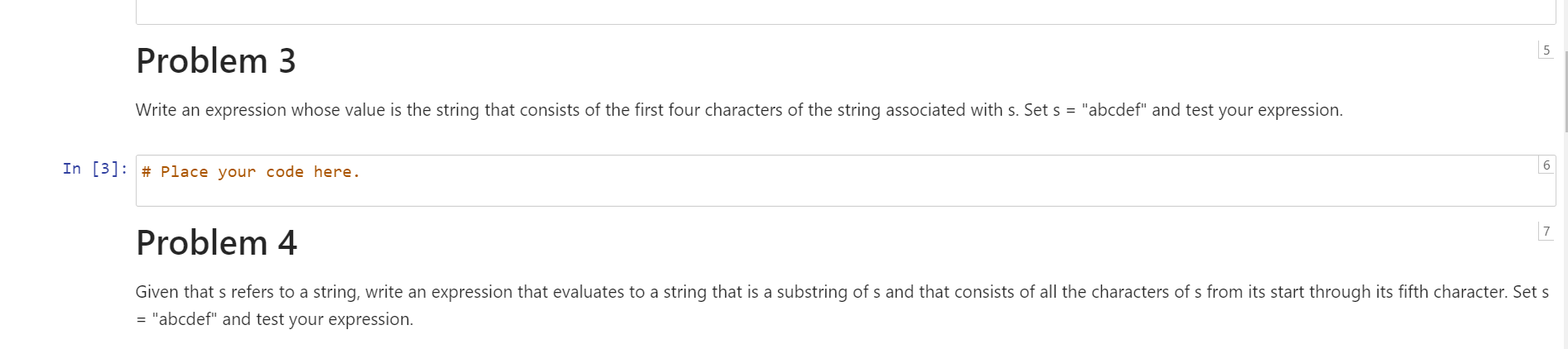 Solved Problem 1 Assume that name is a variable of type | Chegg.com