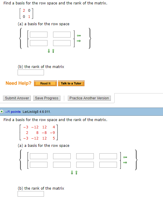 Solved Find a basis for the row space and the rank of the Chegg