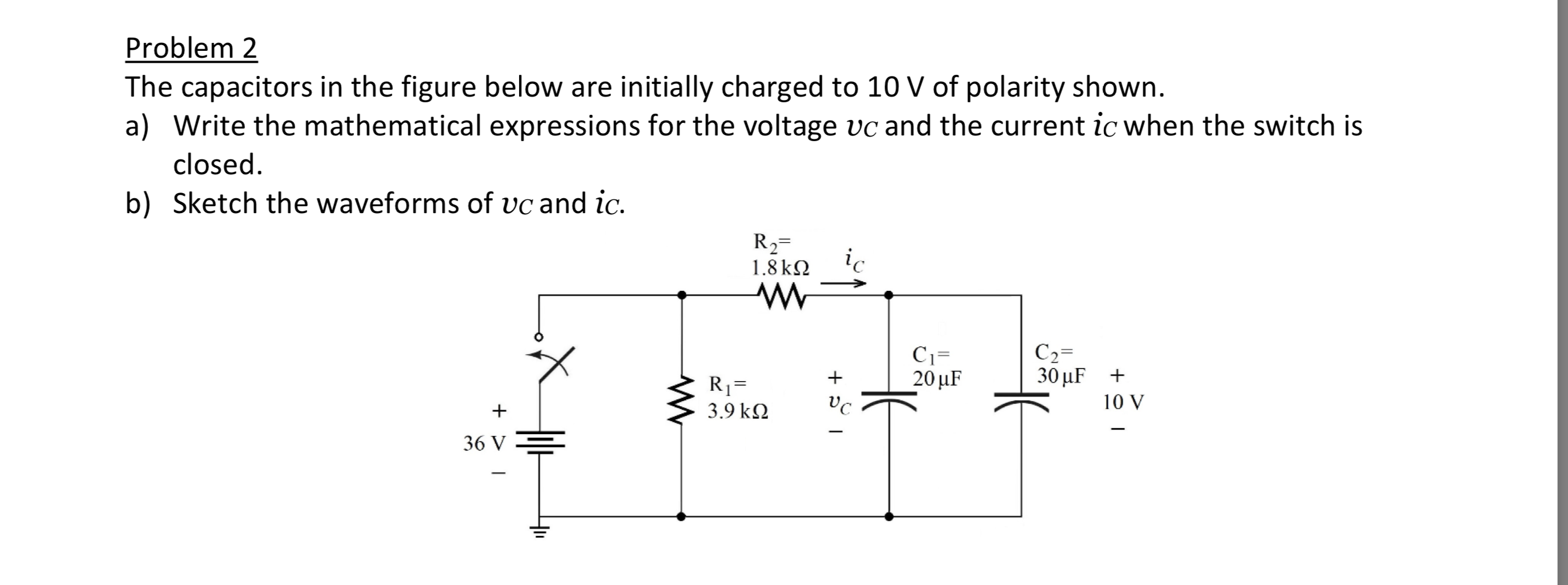 Solved Problem 2 The capacitors in the figure below are | Chegg.com